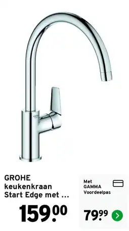 GAMMA GROHE keukenkraan Start Edge aanbieding