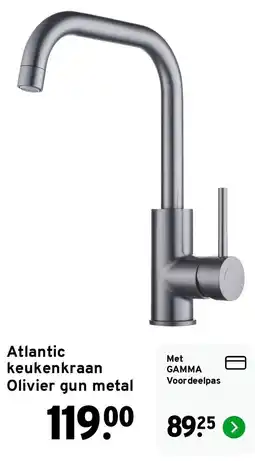 GAMMA Atlantic keukenkraan Olivier gun metal aanbieding