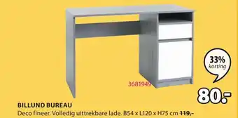 Jysk Billund bureau 54x120x75 cm aanbieding