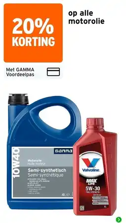 GAMMA Gamma motorolie aanbieding