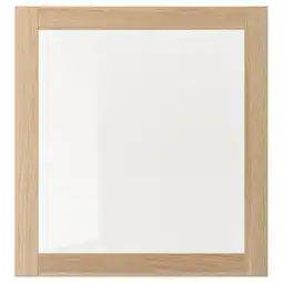 IKEA Sindvik heldere glazen deur in wit eiken frame, rechthoekig, stijlvol en eenvoudig design aanbieding