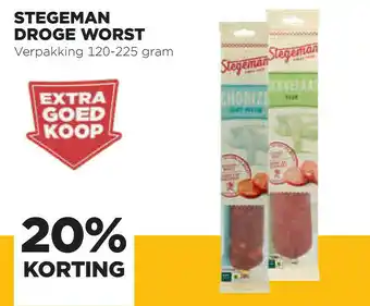 Jumbo Stegeman droge worst 120-225 gram aanbieding