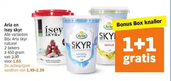 Albert Heijn Arla en Isey skyr 450 gram aanbieding