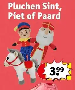 Kruidvat Pluchen Sint, Piet of Paard aanbieding