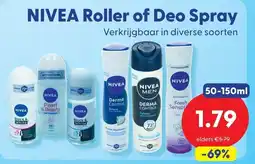 Die Grenze NIVEA Roller of Deo Spray aanbieding