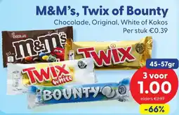 Die Grenze M&M's, Twix of Bounty aanbieding