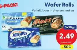 Die Grenze Bounty, Mars, Milky Way Wafer Rolls aanbieding