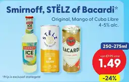 Die Grenze Smirnoff, STËLZ of Bacardi aanbieding