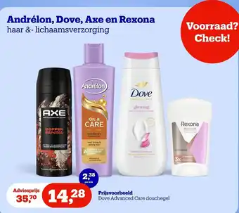 Andrélon, Dove, Axe en Rexona haar & lichaamsverzorging