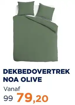 TotaalBED DEKBEDOVERTREK NOA OLIVE aanbieding