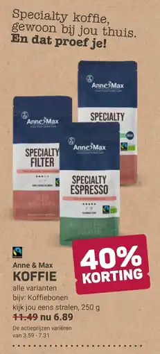 Ekoplaza Anne & Max koffie aanbieding
