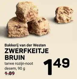 Ekoplaza Bakkerij van der Westen ZWERFKEITJE BRUIN aanbieding