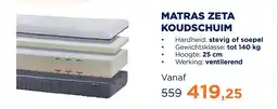 TotaalBED Matras zeta koudschuim aanbieding