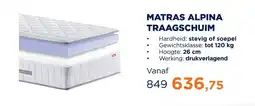 TotaalBED Matras alpina traagschuim aanbieding
