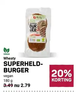 Ekoplaza Wheaty superheld-burger aanbieding