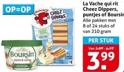 Hoogvliet Alle La Vache qui rit Cheez Dippers, puntjes of Boursin aanbieding