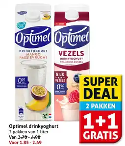 Hoogvliet Optimel drinkyoghurt aanbieding