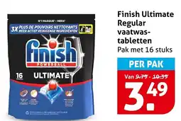 Hoogvliet Finish Ultimate Regular vaatwastabletten aanbieding