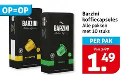 Hoogvliet Alle Barzini koffiecapsules aanbieding
