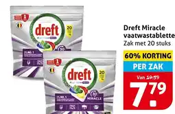 Hoogvliet Dreft Miracle vaatwastabletten aanbieding