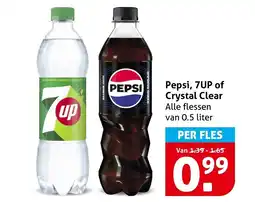 Hoogvliet Alle Pepsi, 7UP of Crystal Clear aanbieding