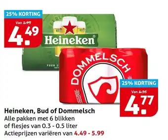 Alle Heineken, Bud of Dommelsch