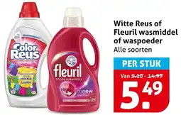Hoogvliet Alle Witte Reus of Fleuril wasmiddel of waspoeder aanbieding