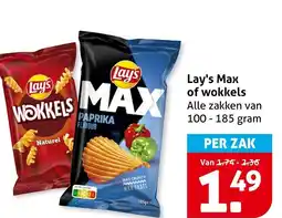 Hoogvliet Alle Lay's Max of wokkels aanbieding