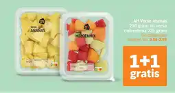 Albert Heijn AH Verse ananas 250 gram en verse meloenmix 225 gram aanbieding
