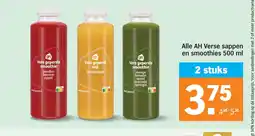 Albert Heijn Alle AH Verse sappen en smoothies 500 ml aanbieding