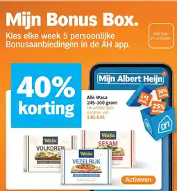 Albert Heijn Alle Wasa 245-300 gram aanbieding