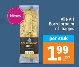 Albert Heijn Alle AH Borrelbroden of hapjes aanbieding