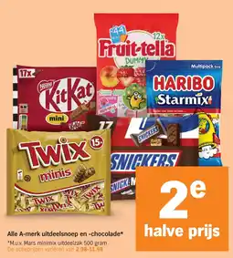 Albert Heijn Alle A-merk uitdeelsnoep en -chocolade* aanbieding