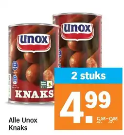 Albert Heijn Alle Unox Knaks aanbieding