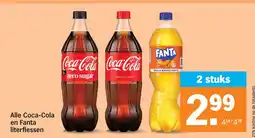 Albert Heijn Alle Coca-Cola en Fanta literflessen aanbieding