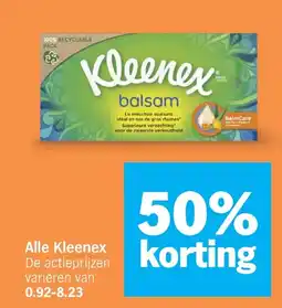 Albert Heijn Alle Kleenex balsam aanbieding
