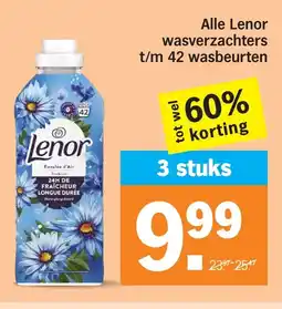 Albert Heijn Alle Lenor wasverzachters t/m 42 wasbeurten aanbieding