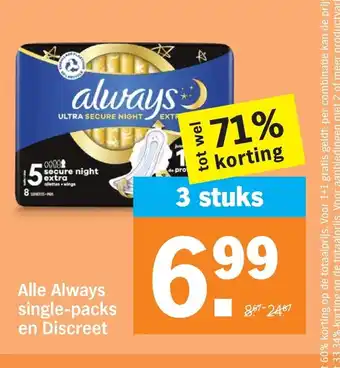 Alle Always single-packs en Discreet