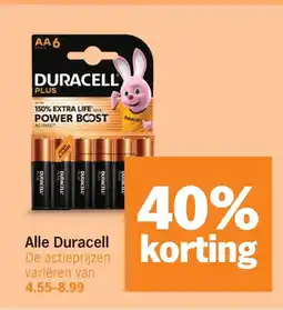 Albert Heijn Alle Duracell aanbieding