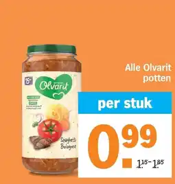 Albert Heijn Alle Olvarit potten aanbieding