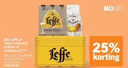 Albert Heijn Alle Leffe of Tripel Karmeliet kratten of multipacks aanbieding