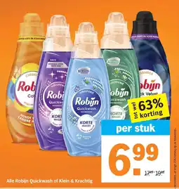 Albert Heijn Alle Robijn Quickwash of Klein & Krachtig aanbieding
