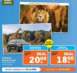 Albert Heijn Safaripark Beekse Bergen volwassenen vanaf 12 jaar aanbieding