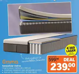 Albert Heijn Emma Aanpasbaar Matras aanbieding