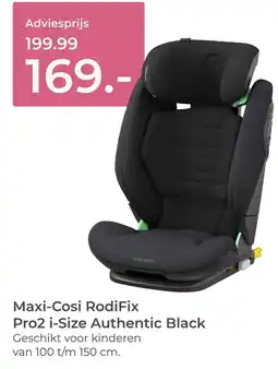 Prenatal Maxi-Cosi RodiFix Pro2 i-Size Authentic Black aanbieding