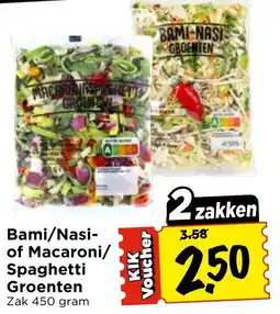 Vomar Voordeelmarkt Bami/Nasi- of Macaroni/Spaghetti Groenten aanbieding