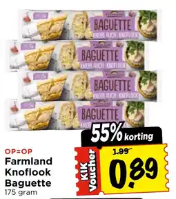 Vomar Voordeelmarkt Farmland Knoflook Baguette aanbieding