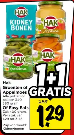 Vomar Voordeelmarkt Alle Hak Groenten of Appelmoes of Easy Eats aanbieding