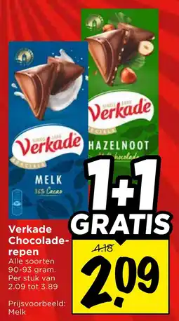 Vomar Voordeelmarkt Verkade Chocolade-repen aanbieding