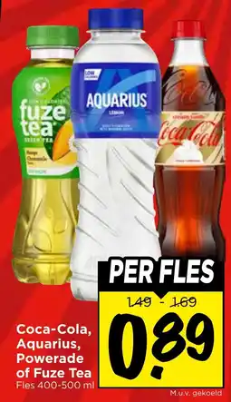 Vomar Voordeelmarkt Coca-Cola, Aquarius, Powerade of Fuze Tea aanbieding